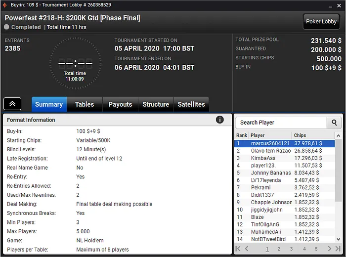 powerfest partypoker
