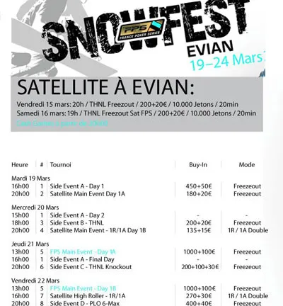 Programme FPS Snowfest 2013