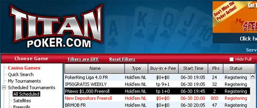 ,000 PokerNews Cash Freeroll na Titan Poker! 101