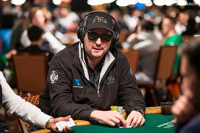 Phil Hellmuth in earlier WSOP action.