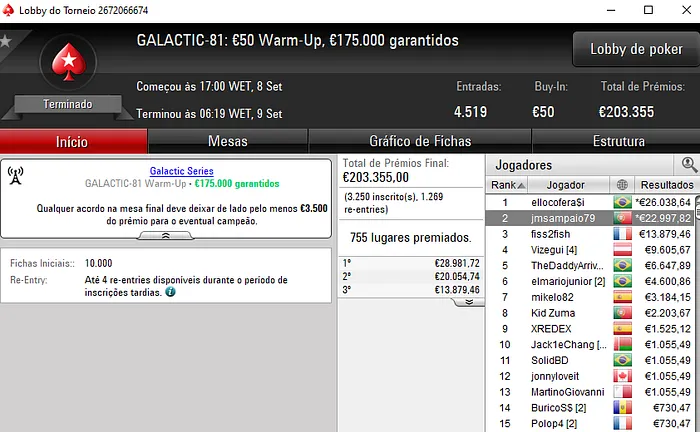 Lobby de poker da PokerStars