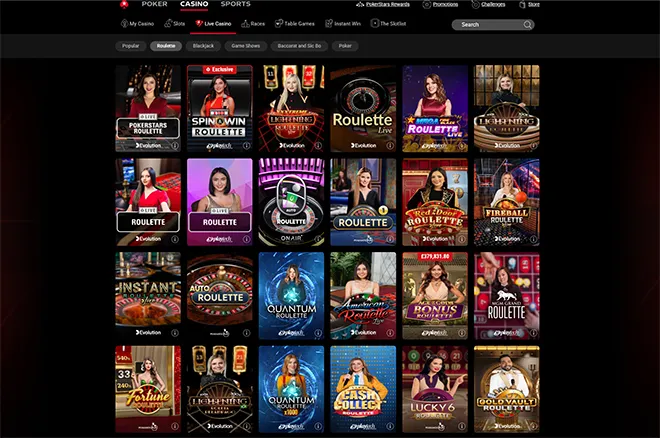 PokerStars Casino Live Roulette