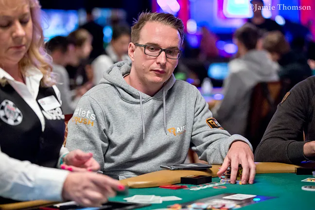 Benjamin Rolle is among the big stacks for the final day