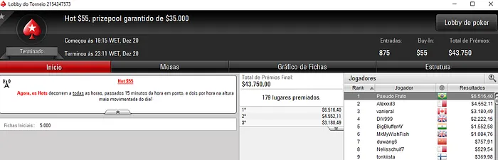 Forras Online: daltonhb, limpnodeic, Pseudo Fruto Brilham no PokerStars 103