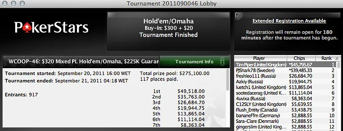 WCOOP 2011 - Colômbia e Inglaterra Conquistam Braceletes 101