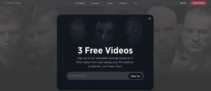 Run It Once - 3 free poker videos