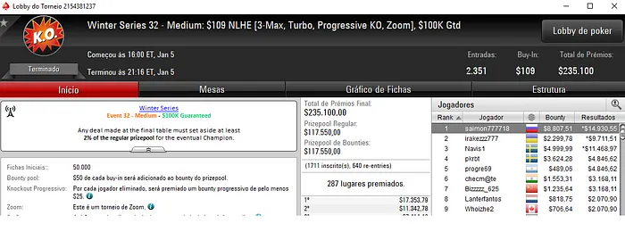 Diego Bittar, BrunoBoucas e Grudina90 Campeões na Winter Series 111