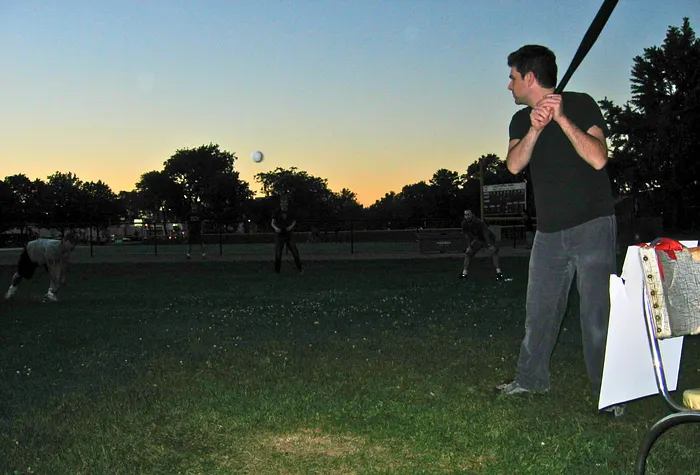 Arbuthnot up to bat in 2004.