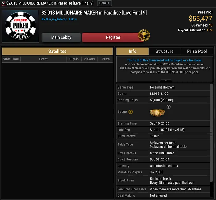 WSOP Caribbean Lobby