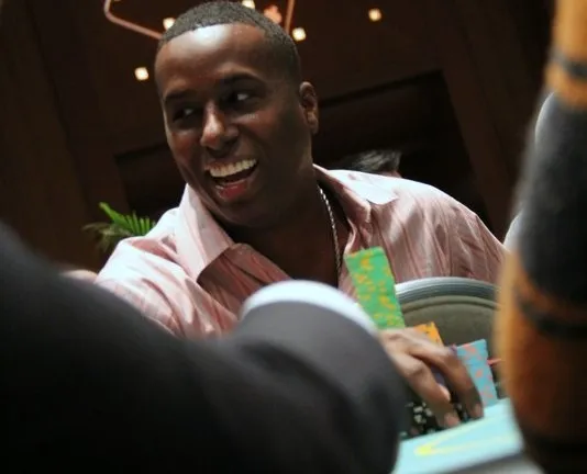 Maurice Hawkins on Day 2 of the 2014 Borgata Winter Poker Open Main Event