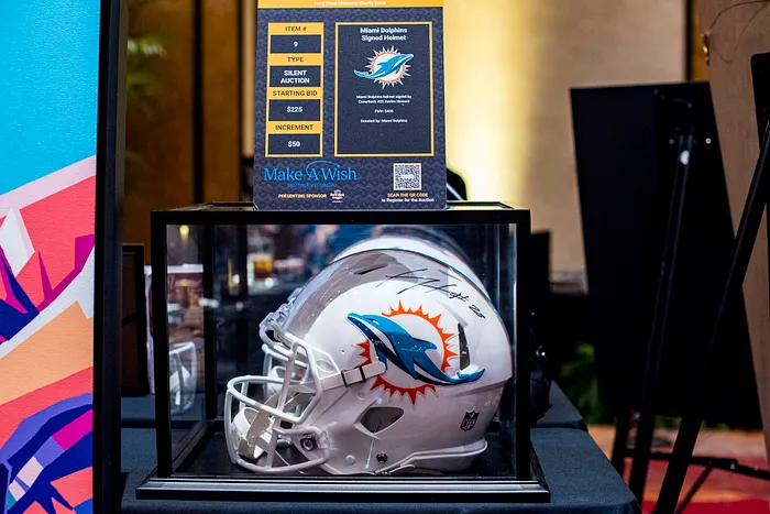 Signed Miami Dolphins helmet