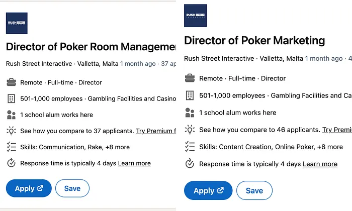 Two job openings for RSI