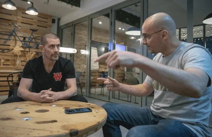 Gus Hansen (left) and Stéphane Matheu