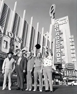 Moss, Chill Wills, Amarillo Slim, Jack Binion and Puggy Pearson
