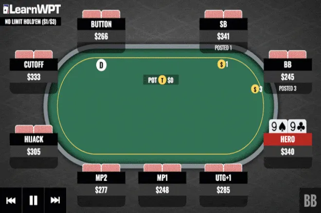 Playing Pocket Nines Versus a Three-Bet