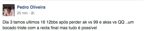 Diogo Cardoso (6/16) e Pedro Oliveira (15/16) Avançam ao Dia 3 do HPO Championship Event 101