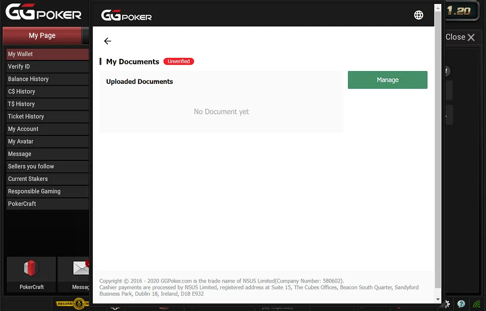 GGPoker KYC verification