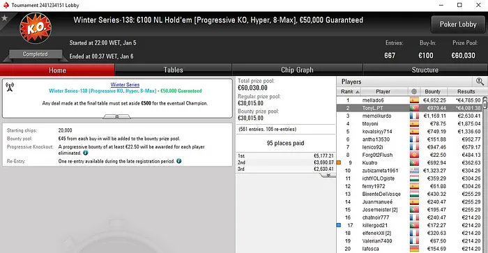 Lobby de poker da PokerStars