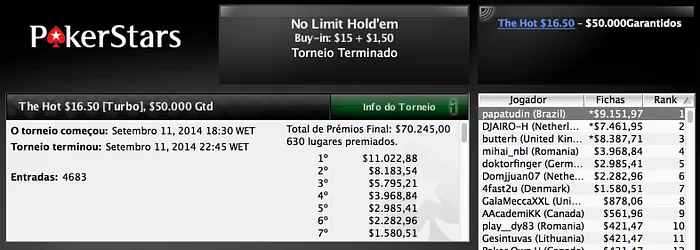 Três Brasileiros no Dia 2 do Evento - 14 do WCOOP & Mais 103