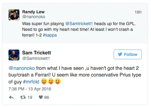 GPL: Sam Trickett, Alex Luneau e Troyanovskiy Venceram em Heads-Up 101