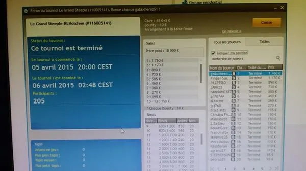 Débuts compliqués pour les Winamax Series, Reb Gerin passent entre les bugs PMU 105