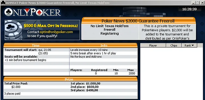 ,000 PokerNews Cash Freeroll na OnlyPoker - Último do Ano 101