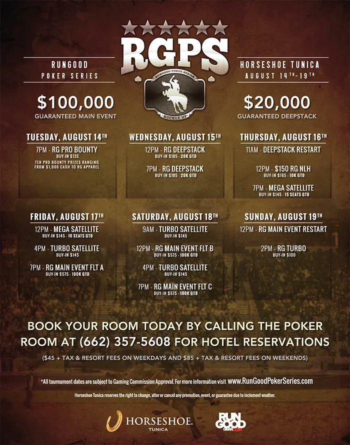 RunGood Announces Six-Stop Season With Old West Theme and Big Blind Ante 102