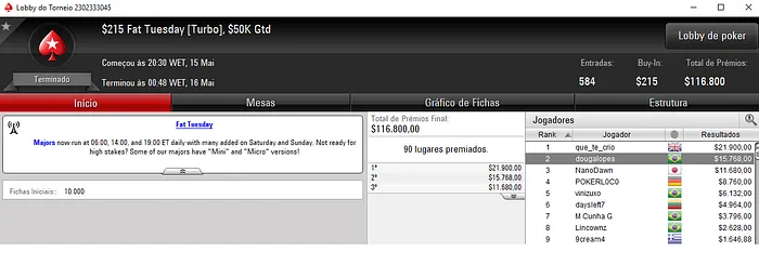 Forras Online: Eduardo Garla Bronze no Bounty Builder High Roller 102