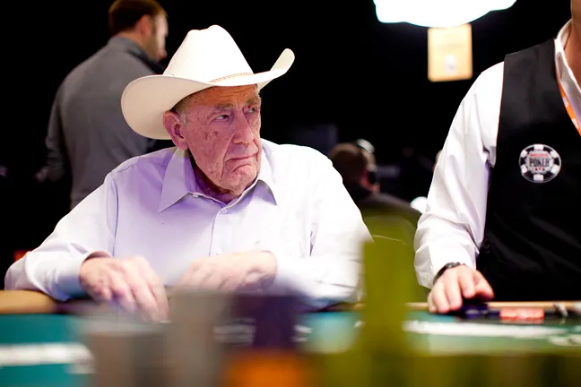 Doyle Brunson playing his first event of the 2012 WSOP.