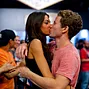 Will Jaffe gets a congratulatory kiss from his girlfriend, Abbie Houck