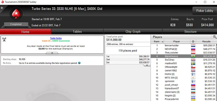 Lobby de poker do PokerStars