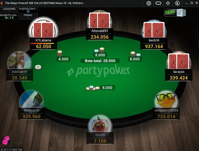Un Freeroll en PartyPoker.es