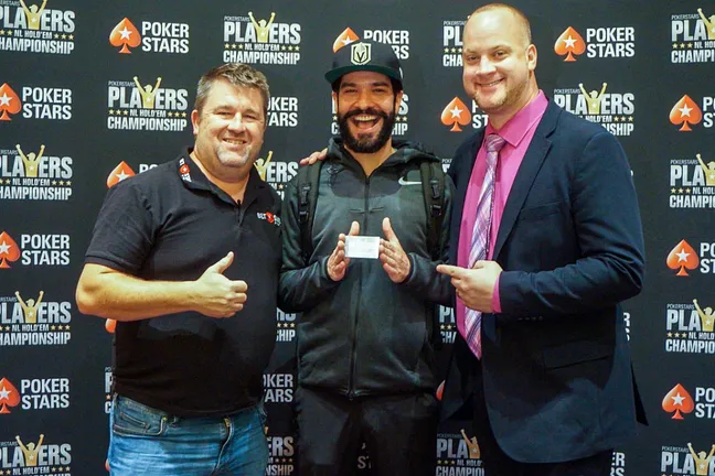 Chris Moneymaker, Andres “Andy” Risquez and Tony Burns last November.