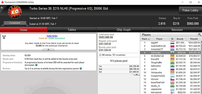Lobby de poker do PokerStars