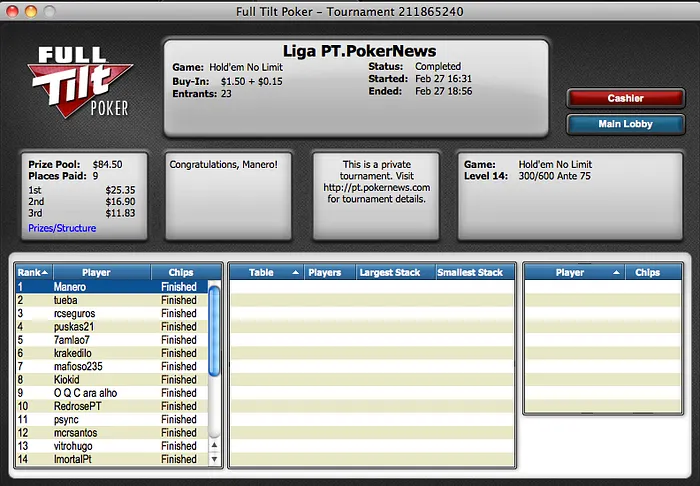 Carlos Manero Fonseca Vence na Liga PT.PokerNews 101