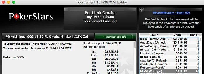 MicroMillions IX Dia 2 - JMBG0987 7º no Evento #14 & Mais 103