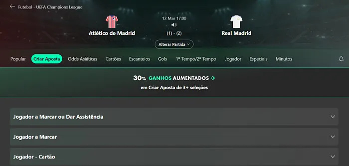 Bet365 - Build-a-Bet ou Bet Builder