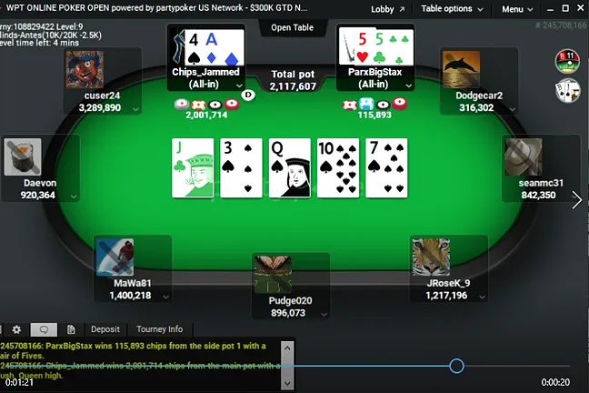 "Chips_Jammed" Scores a Double Through "ParxBigStax"