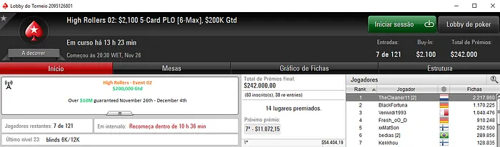 João Baumgarten 3º no High Rollers #3 do PokerStars (,369) & Mais 102
