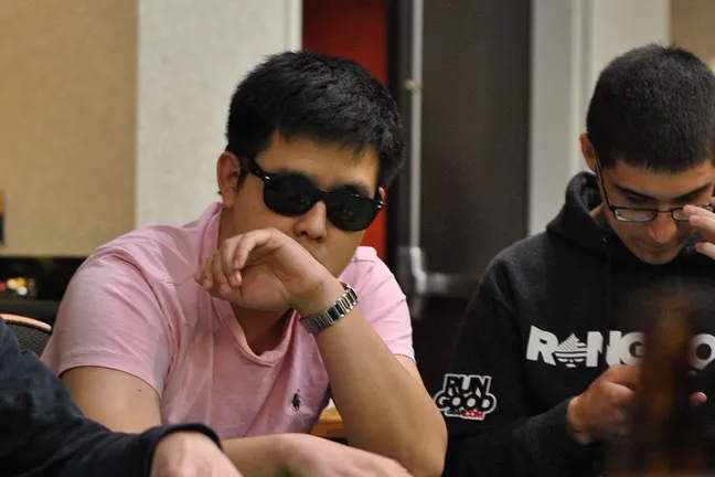Chengce Jiang was outdrawn for his remaining chips.