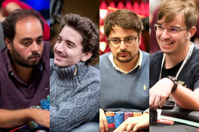 Nuno "BrigaDatada" Capucho, Diogo "Phounder" Veiga, Michel "FreeLanzerZZ" Dattani e Filipe "Zagazaur" Oliveira