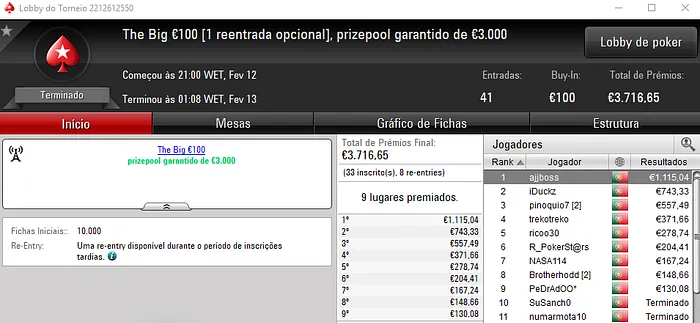 Arrifes71976 Sambou neste Carnaval e Conquistou o Sunday Special €100 104