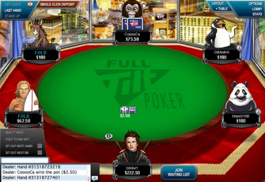 Full Tilt Poker n°2 mondial dès sa réouverture 101