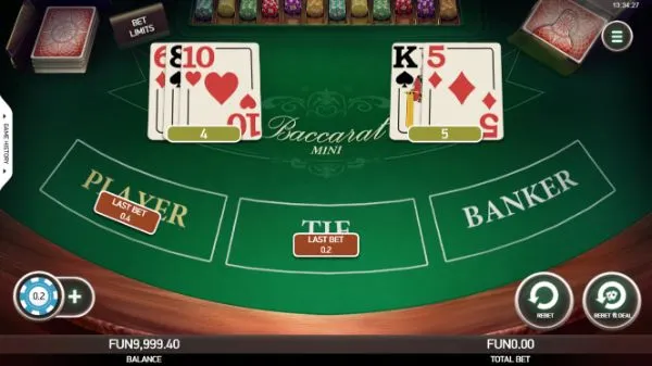 mini baccarat gameplay