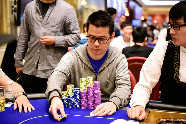 Day 2 chip leader Anson Tsang