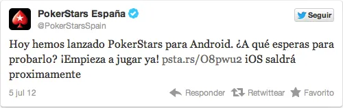 Ya se puede jugar en PokerStars.es desde dipositivos Android 101