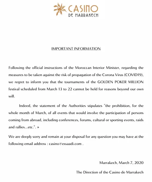 Statement Casino de Marrakech