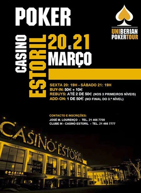 Uniberian Poker Tour – 20 e 21 Março no Casino Estoril 101