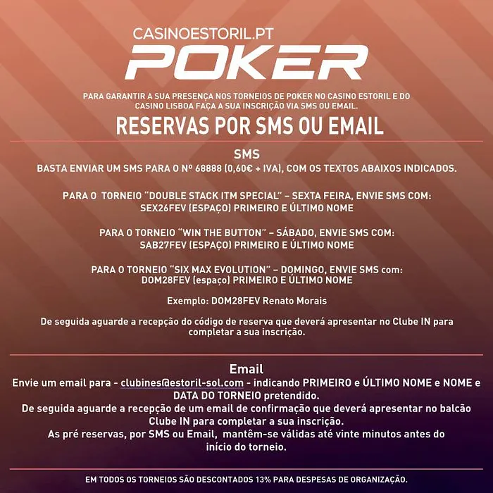 Double Stack ITM Special,Win the Button e 6-Max Evolution no Casino Estoril 101