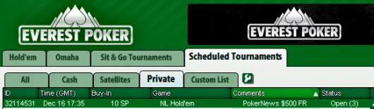 Último Cash Freeroll PokerNews 0 no Everest Poker em 2009 101